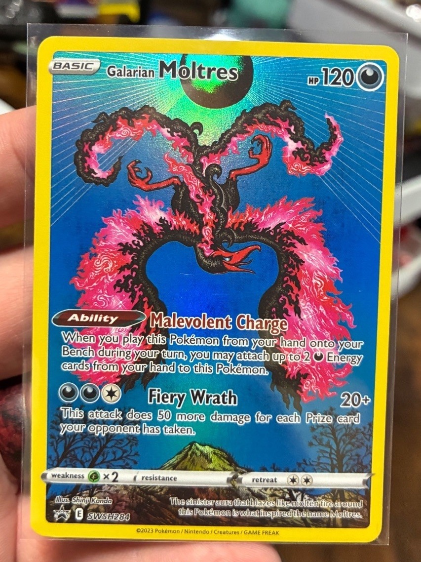 Galarian Moltres Holo Pokémon Card