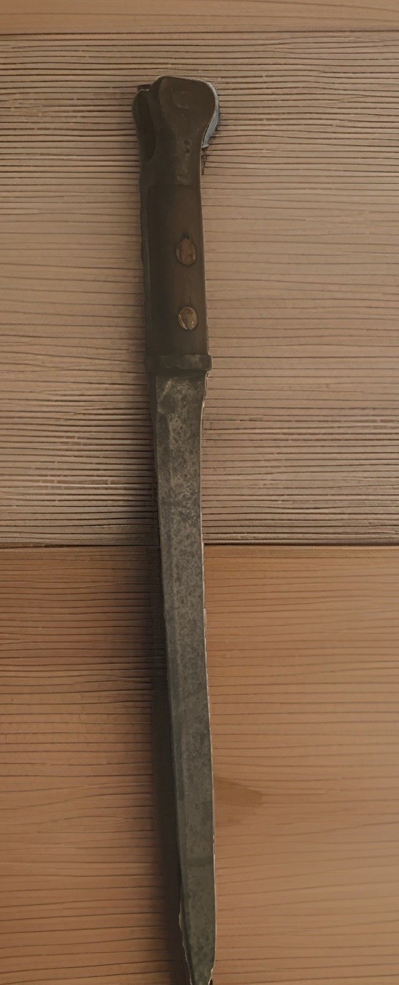 Vintage British P1888 Bayonet Mk1 2nd Pattern 1889-1902 Pommel #24, Sanderdon