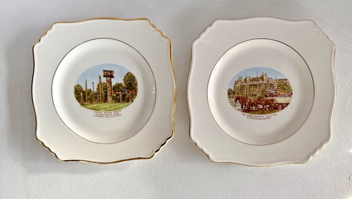 2-ROYAL WINTON Victoria B.C. Canada Decorative Plates Thunderbird Park &Tally-Ho 2-ROYAL WINTON Victoria B.C. Canada Decorative Plates Thunderbird Park &Tally-Ho