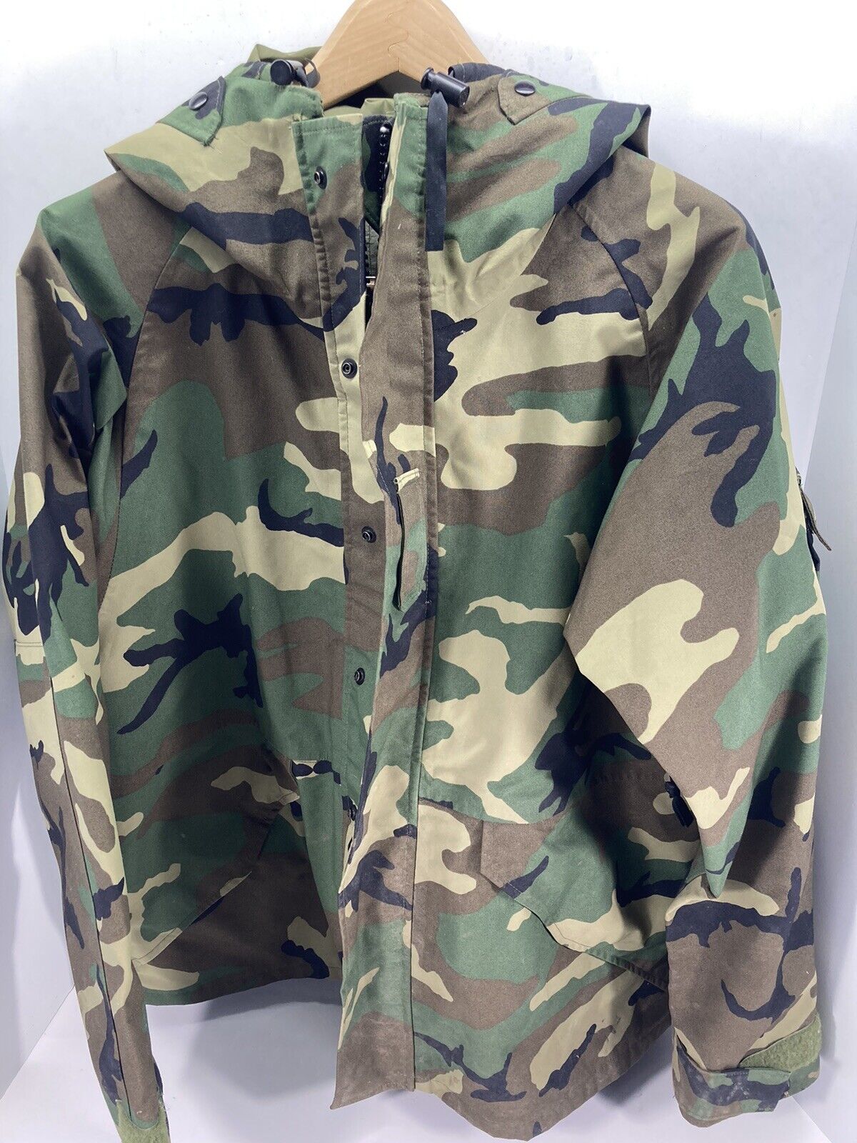 BDU Goretex Parka Men Size Medium Short Camouflage Full Zip Vintage Military