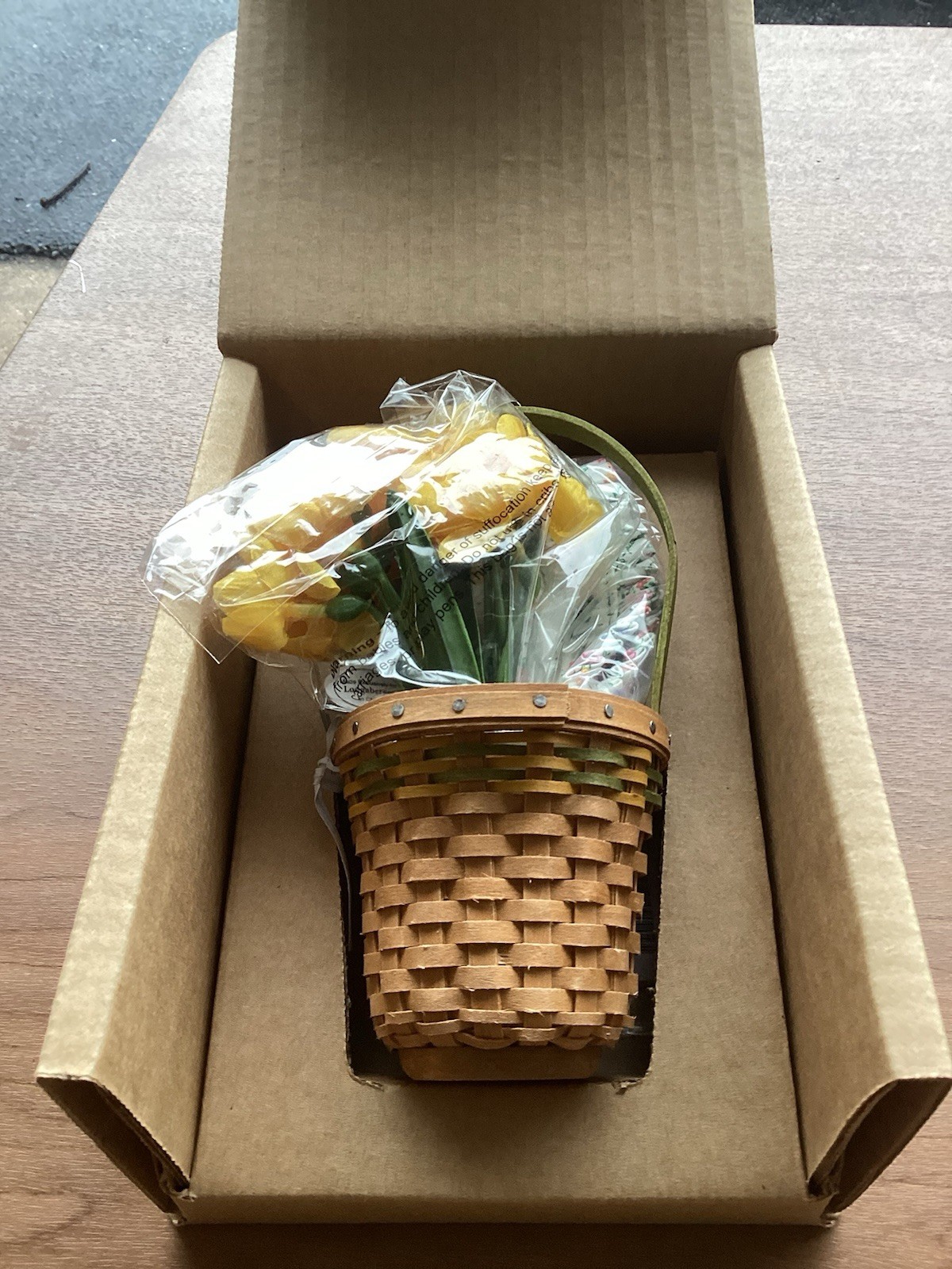 Longaberger Collectors Club May Series Miniature Daffodil Basket Set New In Box