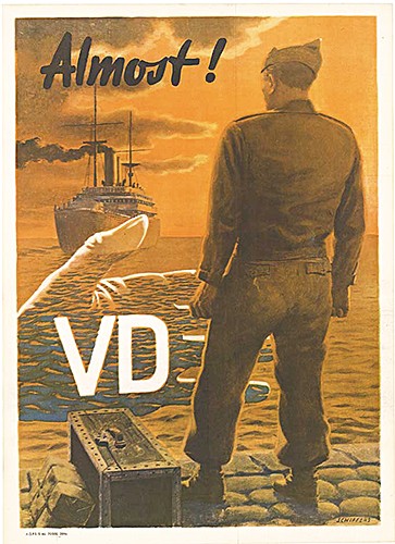Original 1946 U.S. Army VD Warning Poster - Almost VD - Schiffers