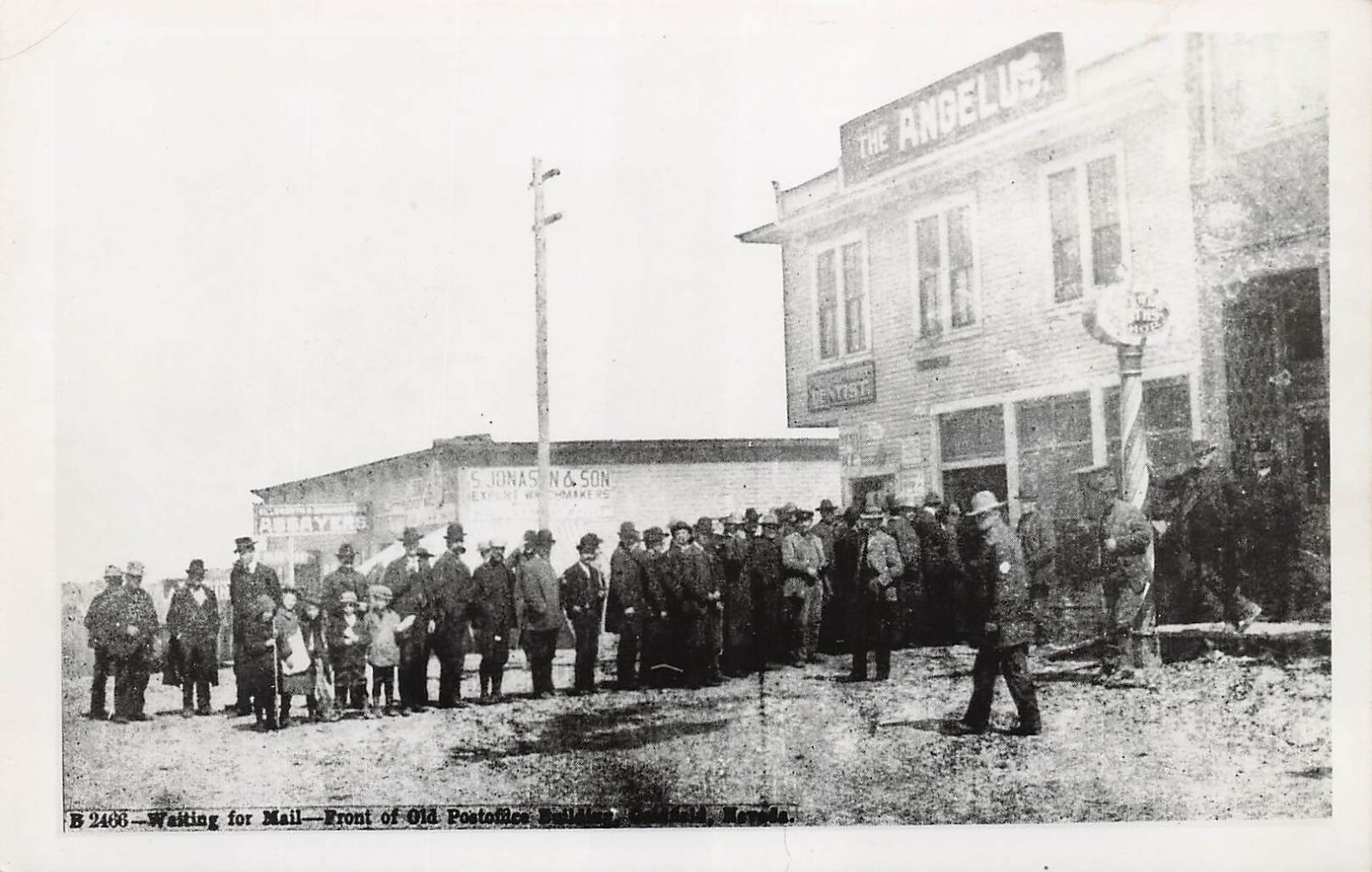 Goldfield Nevada NV Main Street Post Office Western Mining Town Vtg Postcard F45