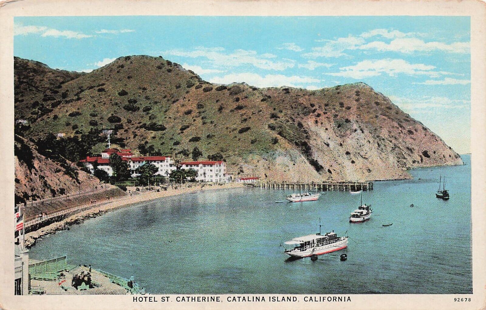Hotel St Catherine Avalon Santa Catalina Island California CA Vtg Postcard E14