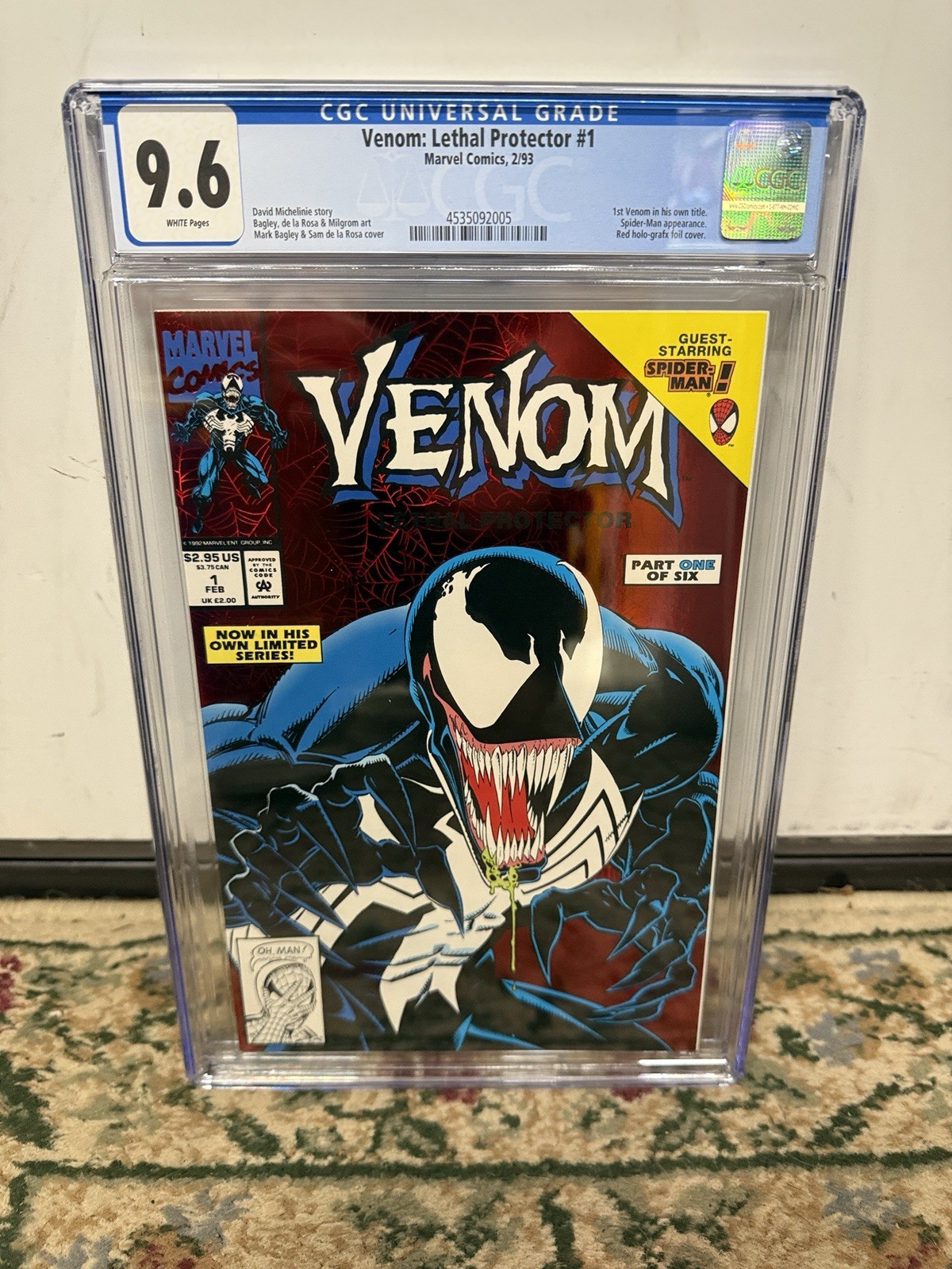 VENOM: Lethal Protector #1 CGC 9.6 1st Solo Series VENOM: Lethal Protector #1 CGC 9.6 1st Solo Series