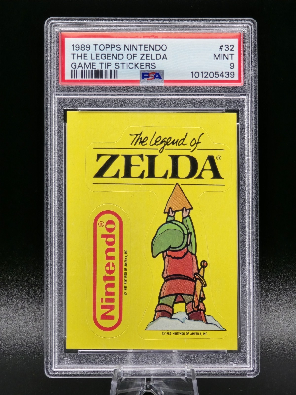 1989 Topps Nintendo LEGEND OF ZELDA Game Tip Sticker #32 - PSA 9