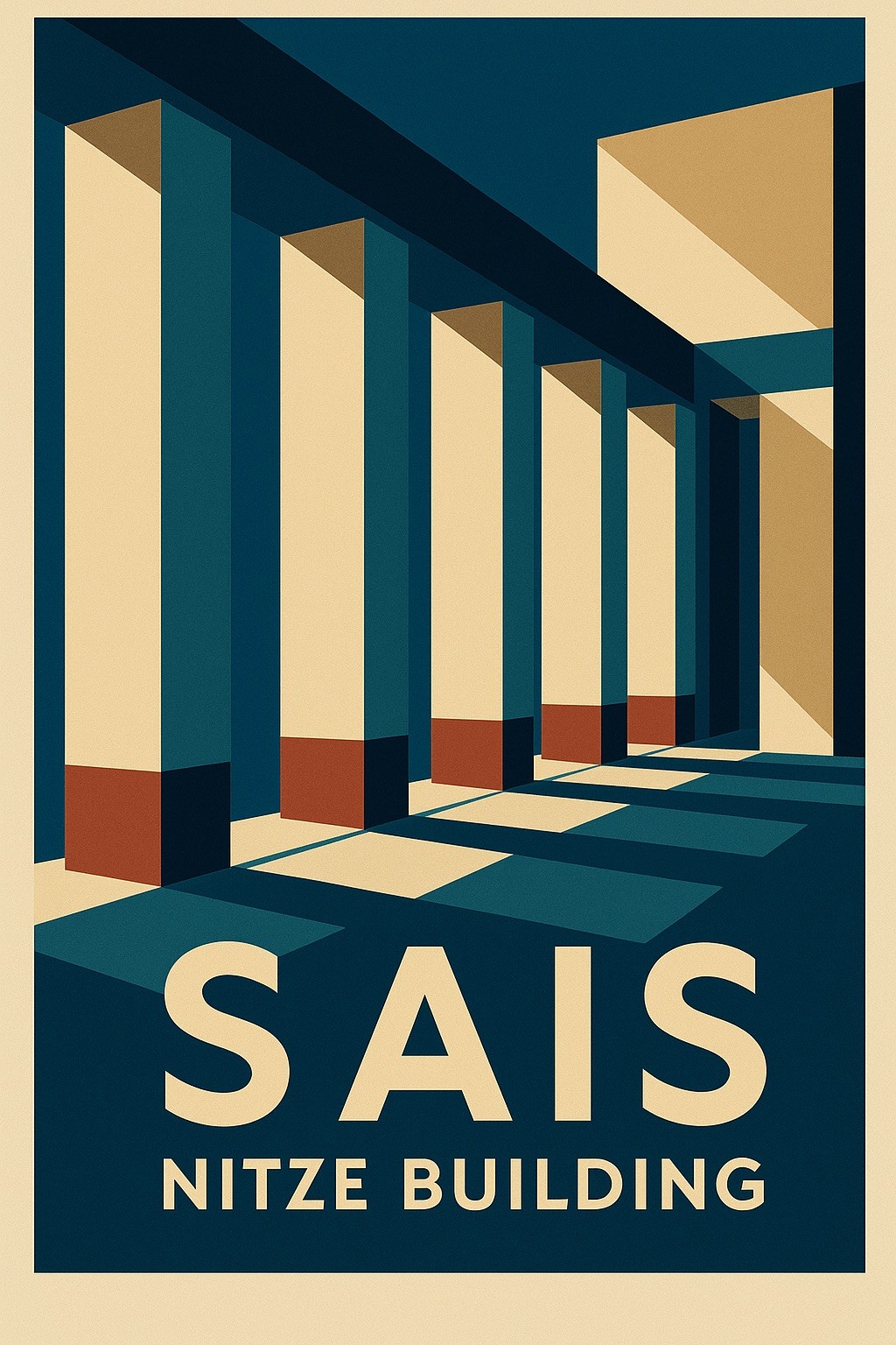 🏫 MIT Sloan E62 Courtyard Poster - Architectural Style 24x36” - 200gsm Paper