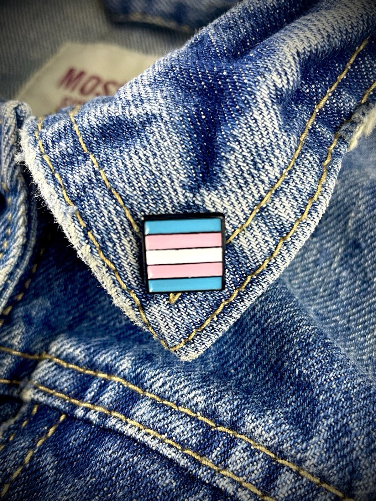 1/2” Inch Transgender Flag LGBTQIA Enamel Pin 
