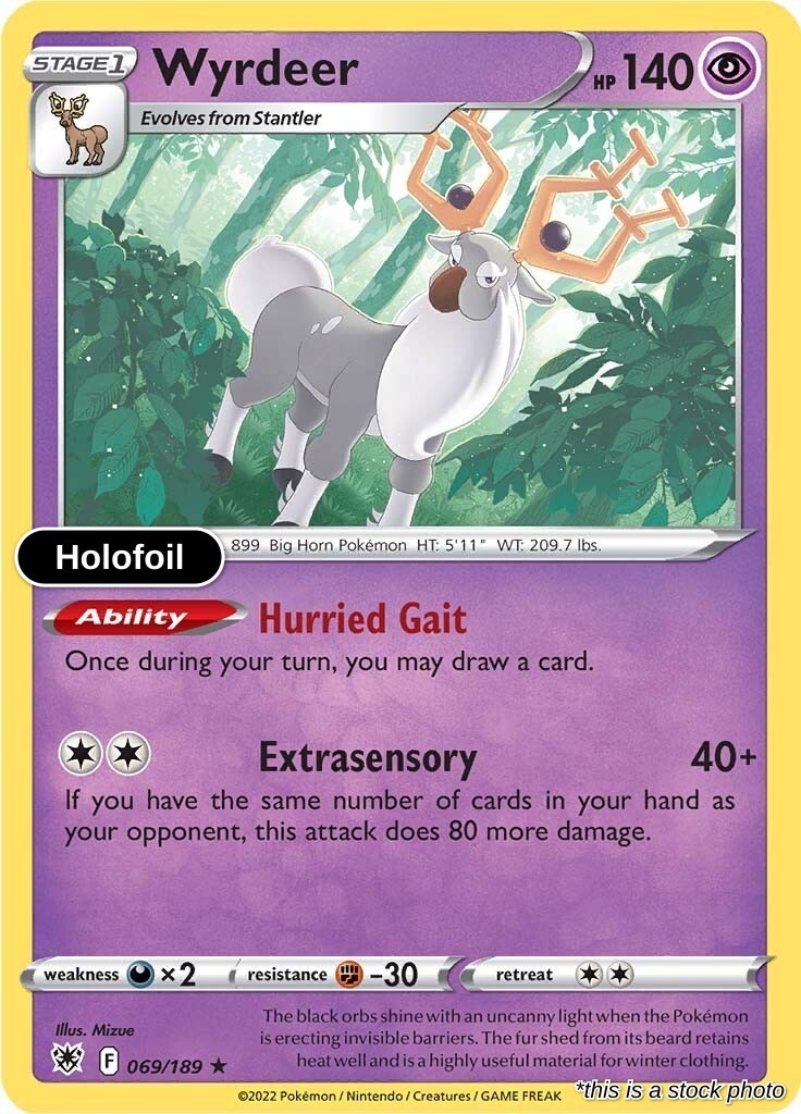 Wyrdeer : SWSH10 Holofoil - 069/189 Near Mint