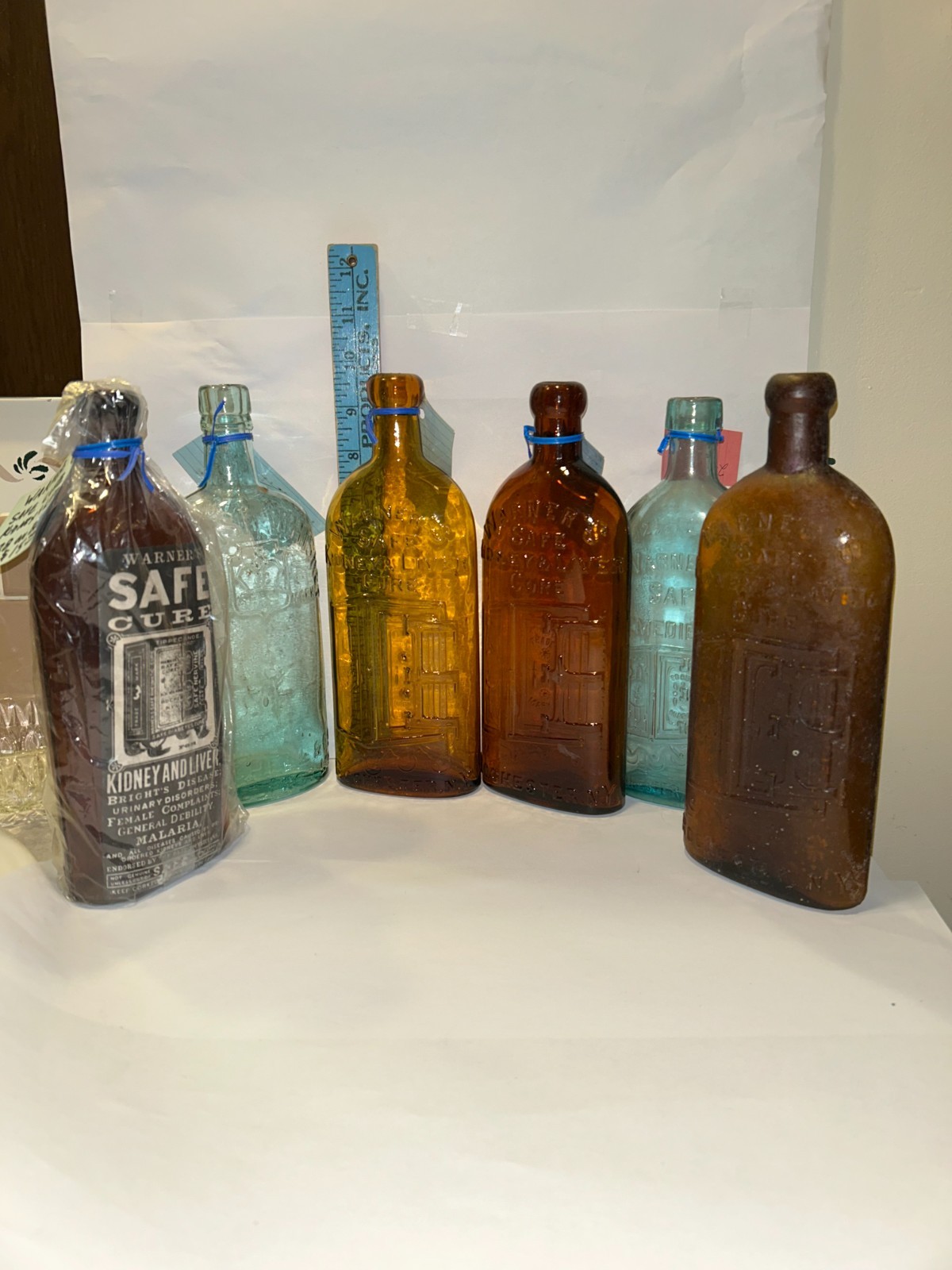 Antique Warner’s Safe Kidney Liver Cure Bottles Rochester New York Blob Top. Antique Warner’s Safe Kidney Liver Cure Bottles Rochester New York Blob Top.