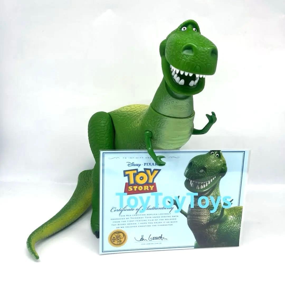 Thinkway Pixar Toy Story Rex Figure, 29x42cm, No Talking, Authentic, Bonus