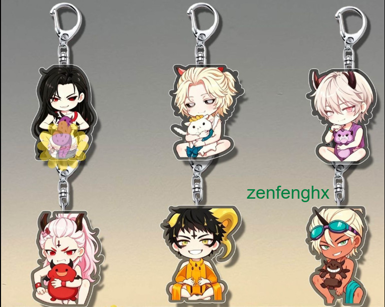 6Pc/set Hot What’S Hell Bad? Mammon Leviathan Satan Acrylic Keychain Pendant