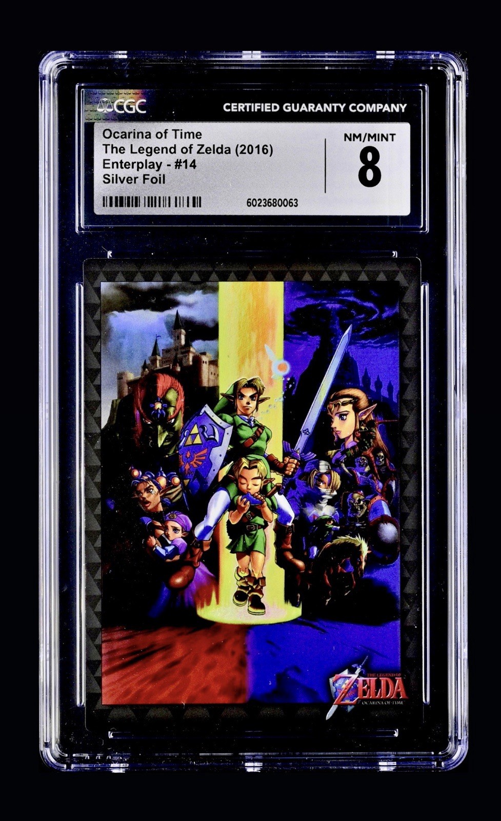 2016 Legend Of Zelda Enterplay Ocarina Of Time 14 Holo Silver Foil PSA 8 NM/MINT