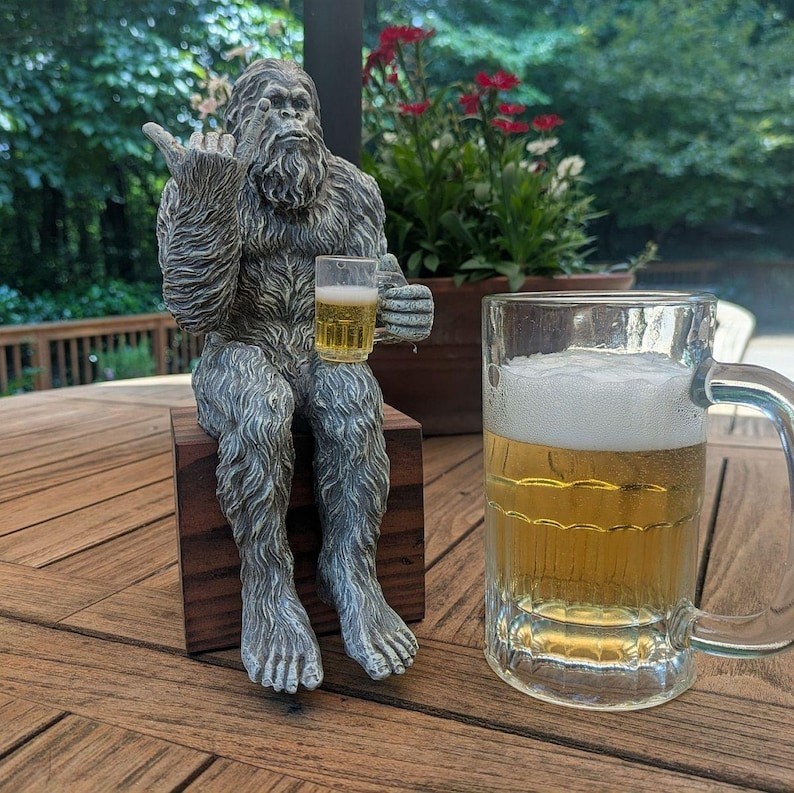 Party Bigfoot Sasquatch Yeti Statue Drinking Beer Indoor/Outdoor for Patio, Deck Party Bigfoot Sasquatch Yeti Statue Drinking Beer Indoor/Outdoor for Patio, Deck