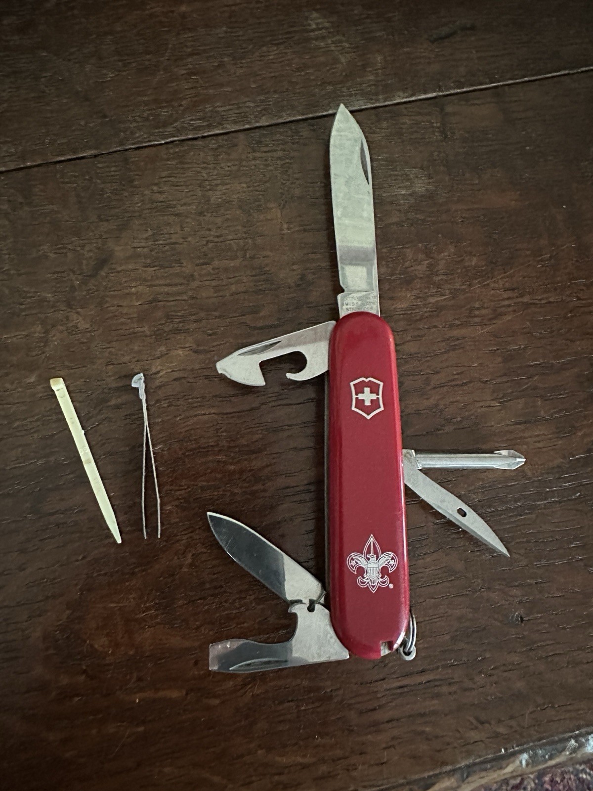 RARE Vintage Victorinox Swiss Army  Boy Scouts Red Pocket Knife Personalized