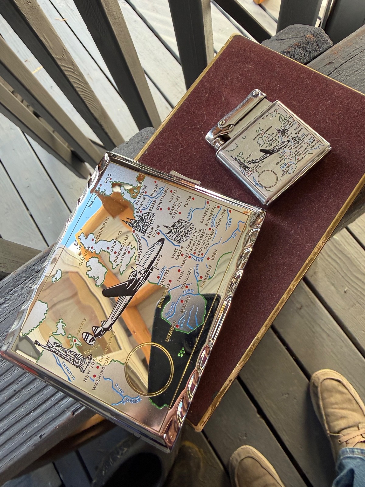 Ibelo cigarette case & Lighter Made in West Germany