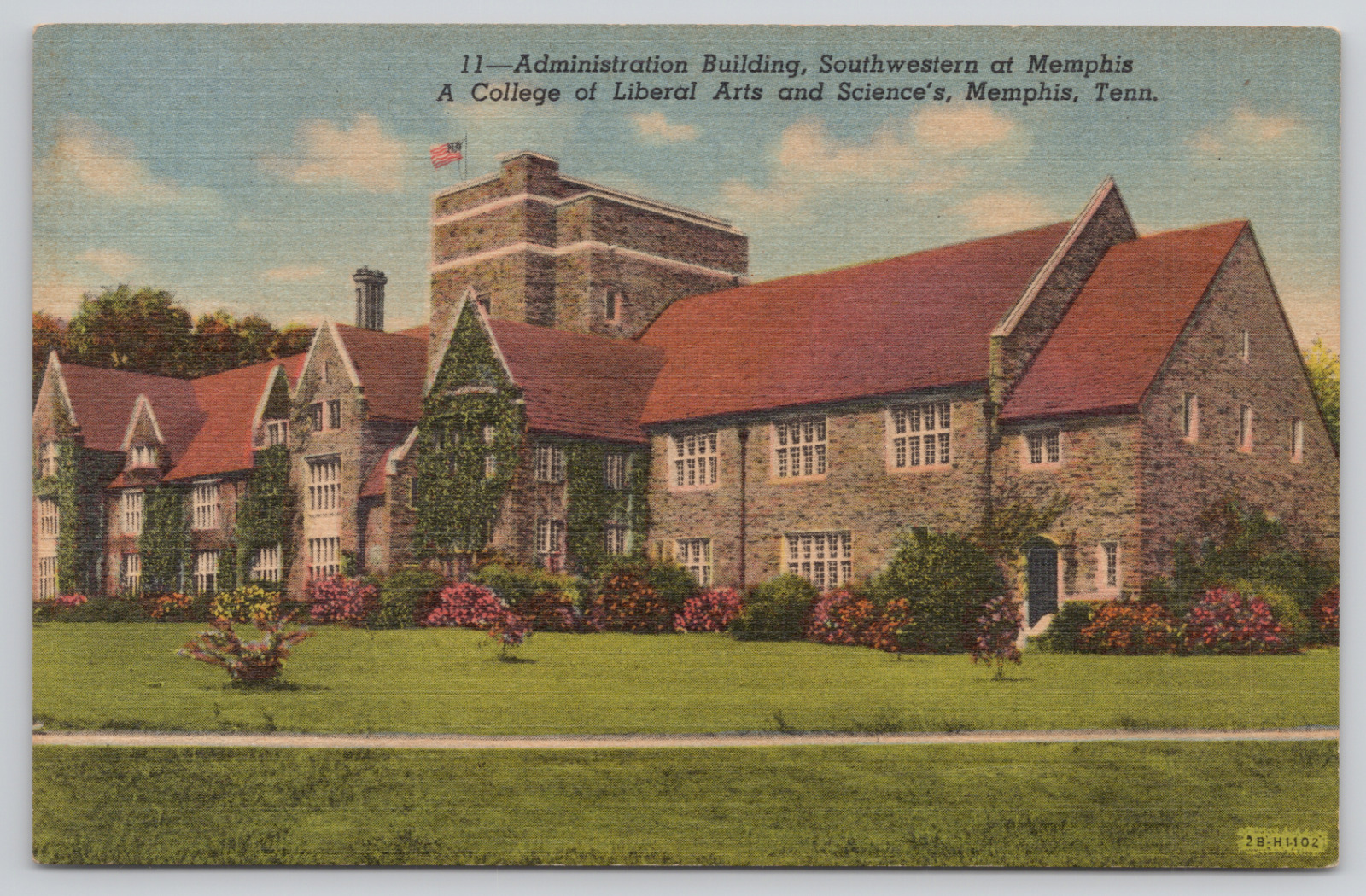 Memphis Tennessee College Of Liberal Arts In Science Linen Postcard