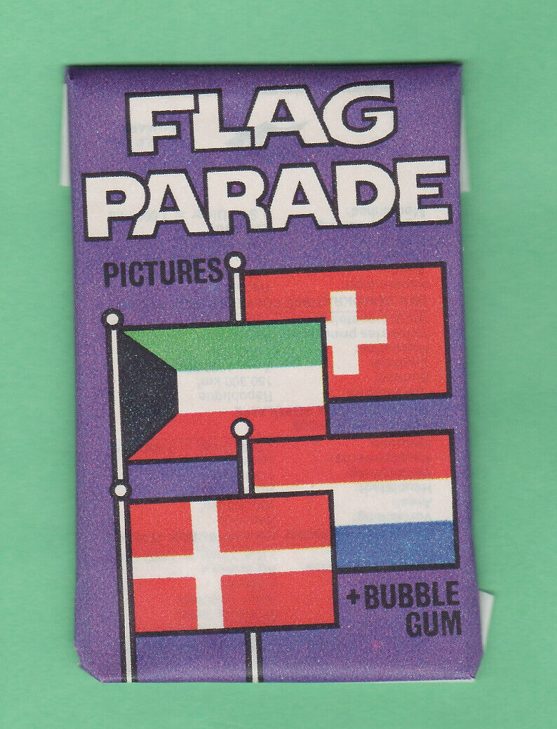 Dandy Gum Flag Parade Unopened  Purple  Pack Nrmnt+ Box Fresh READ