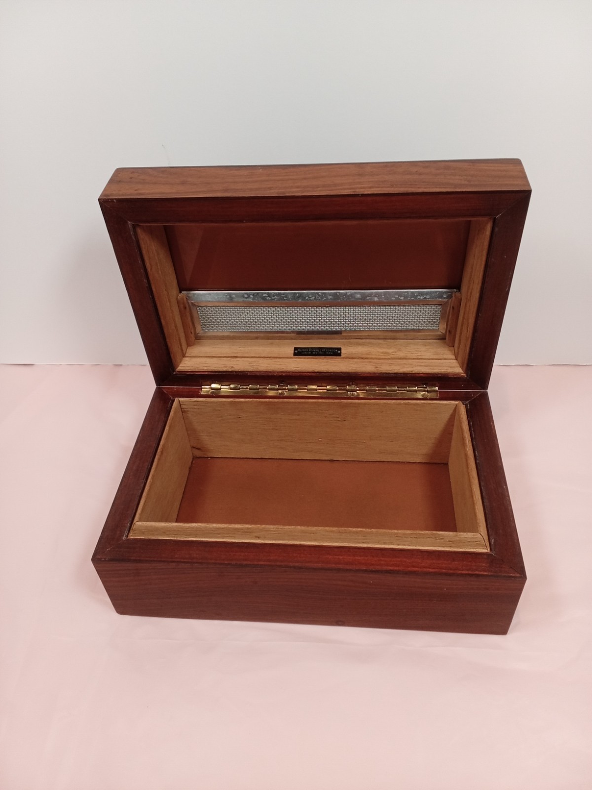 Vintage Alfred Dunhill Humidor Cigar Box Hygrometer Display Storage Cabinet