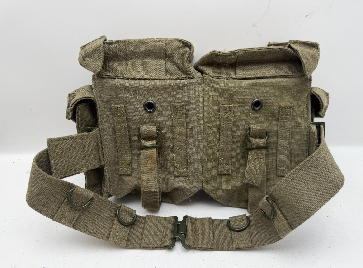 Vintage SADF Pattern 70 Kidney Pouches & Web Belt Canvas South African Military Vintage SADF Pattern 70 Kidney Pouches & Web Belt Canvas South African Military