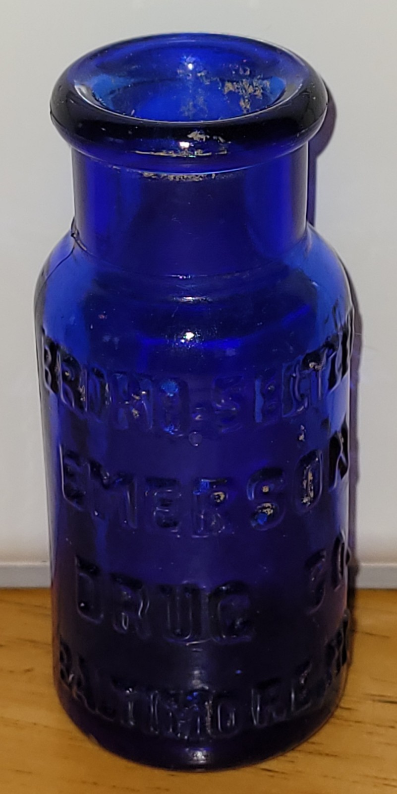 Vintage Bromo-Seltzer Emerson Drug Co Baltimore MD Cobalt Blue Glass Bottle 
