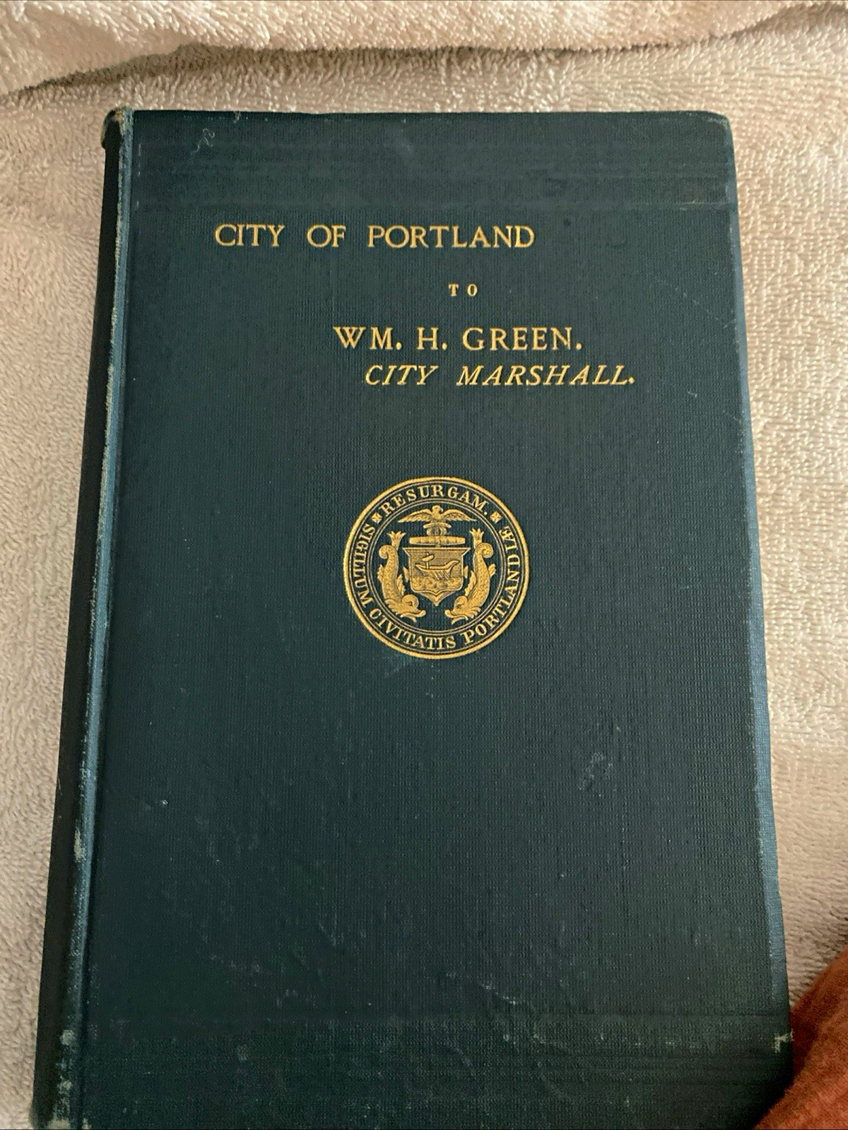 Vintage 1889 Portland Maine Auditor\'s 30th Annual Report Custom For Wm. H. Green Vintage 1889 Portland Maine Auditor\'s 30th Annual Report Custom For Wm. H. Green