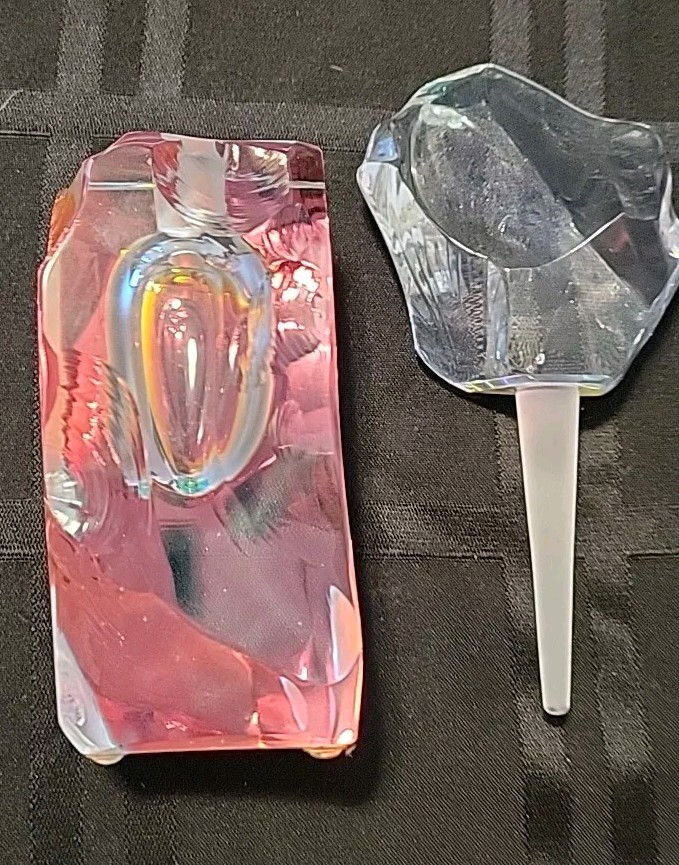 Signed 1995 Dichroic Steven Maslach Perfume Bottle