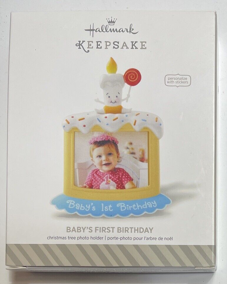 Hallmark Keepsake Ornament Baby's First Birthday Photo Holder 2014