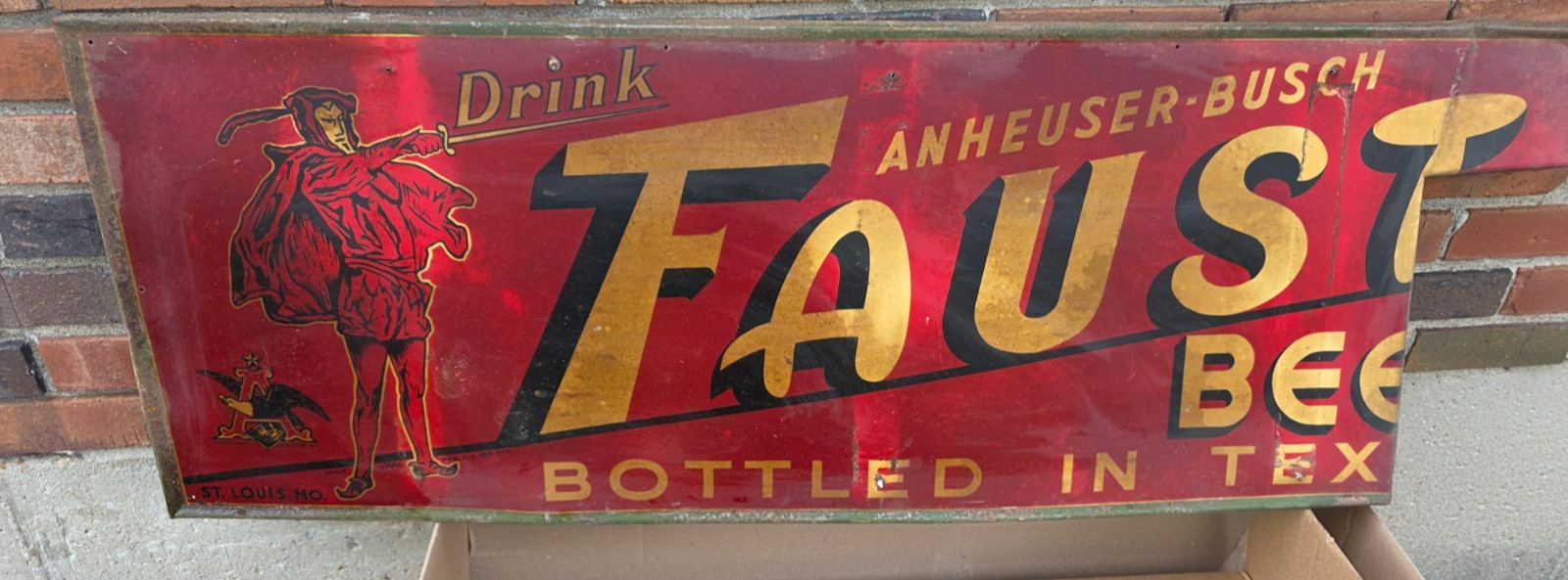 Rare Large Vintage c.1933 Anheuser Busch Faust Budweiser Beer 52\
