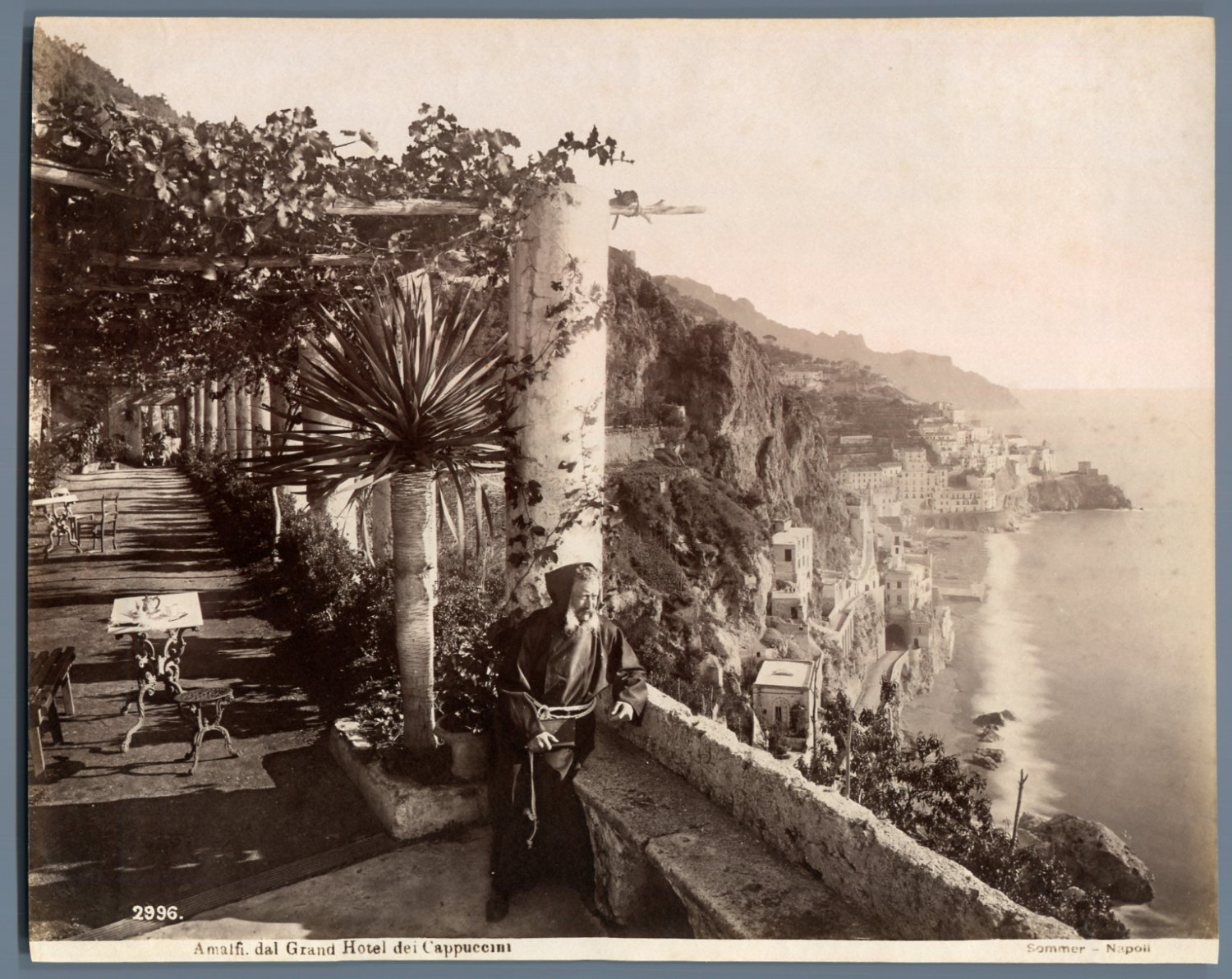 Italy, Amalfi dal Grand Hotel dei Cappuccini Vintage Albumen Print.  Print a