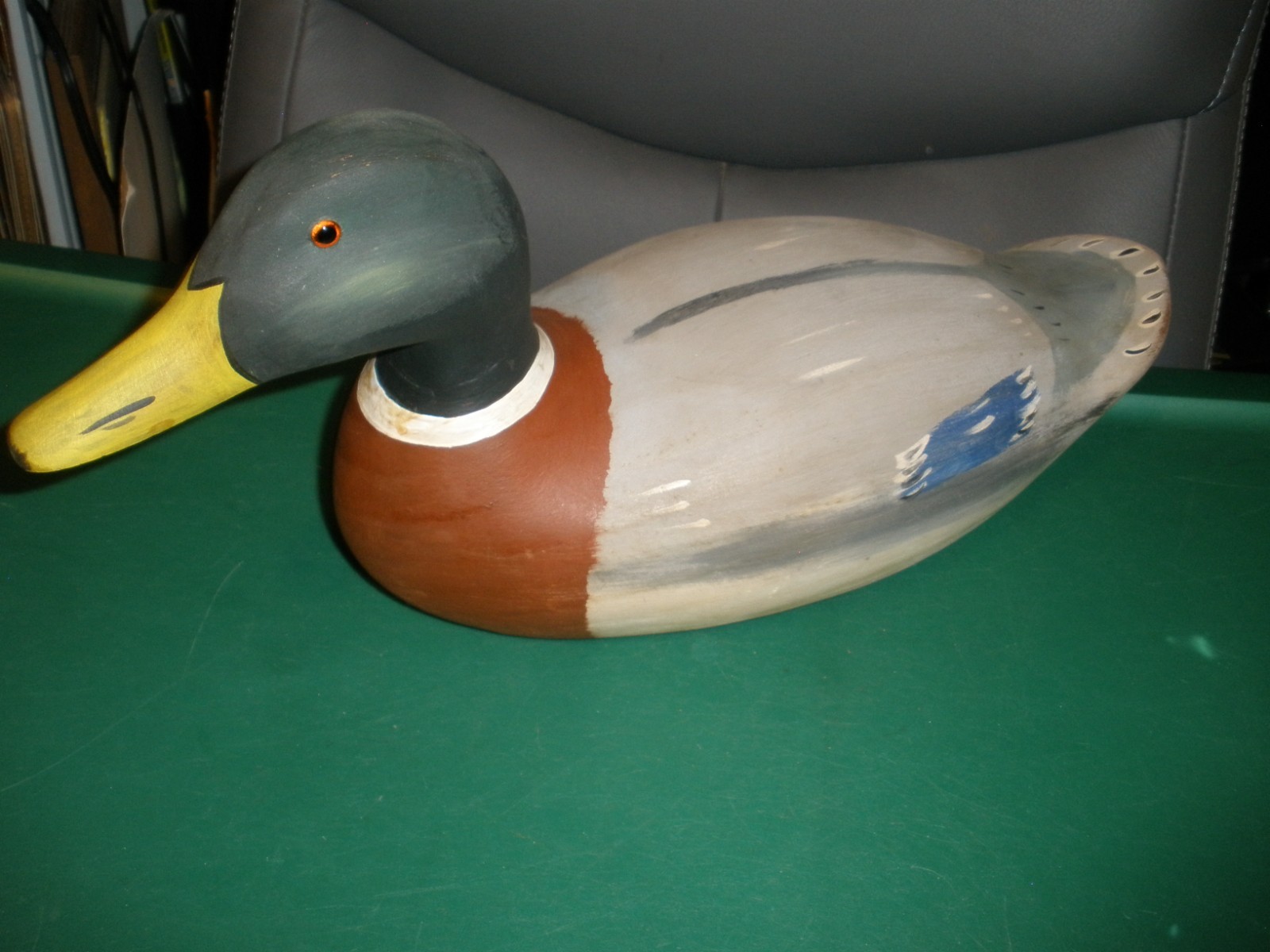 Goose Decoy Wooden Folk Art Hand Painted 14\