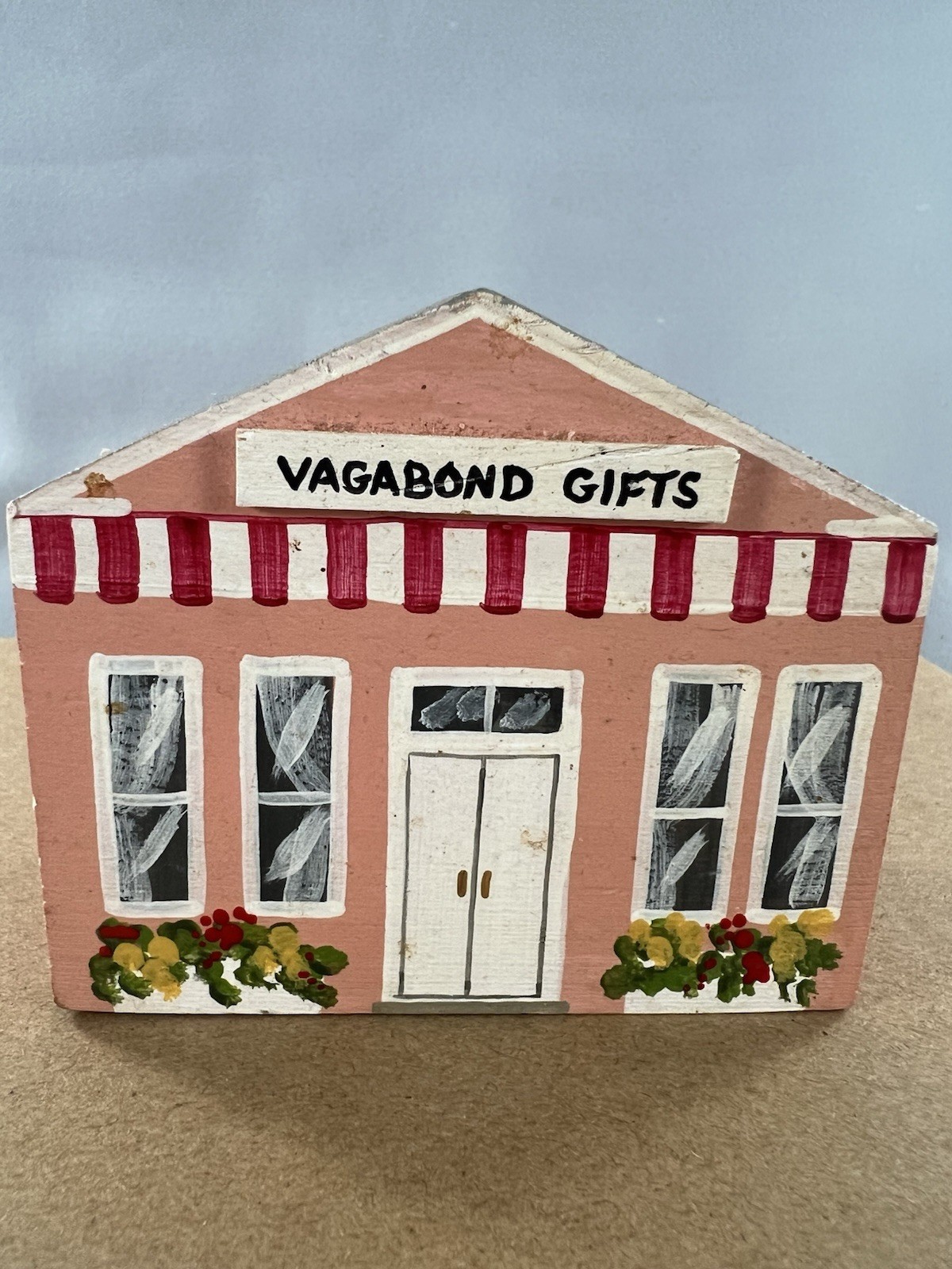 Vtg McBride\'s Miniatures Historical Building House Hand Painted Shelf Sitter