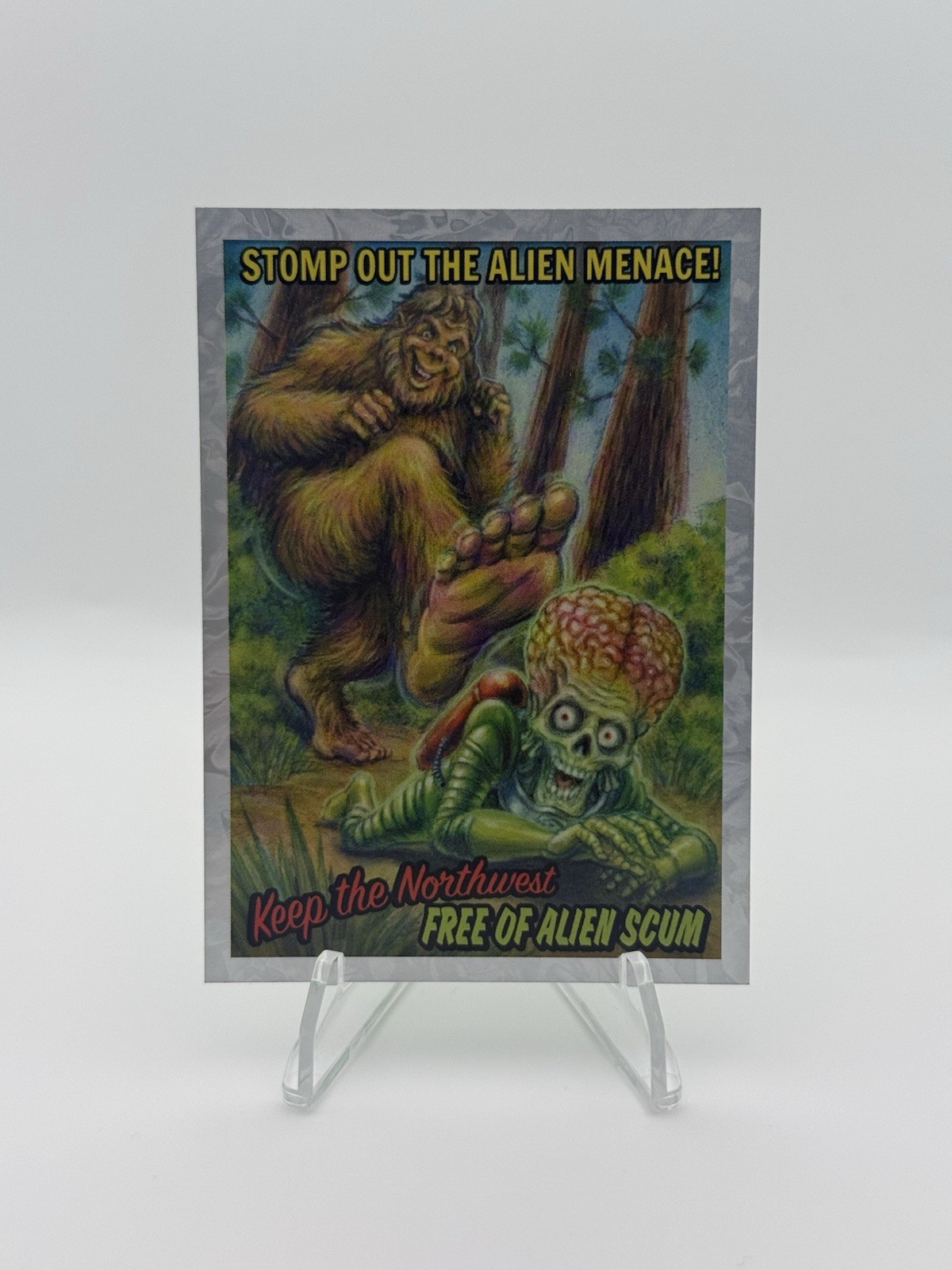 2026 Topps Mars Attacks Christmas BigFoot Cryptid Alliance Foil Alpha 1/5
