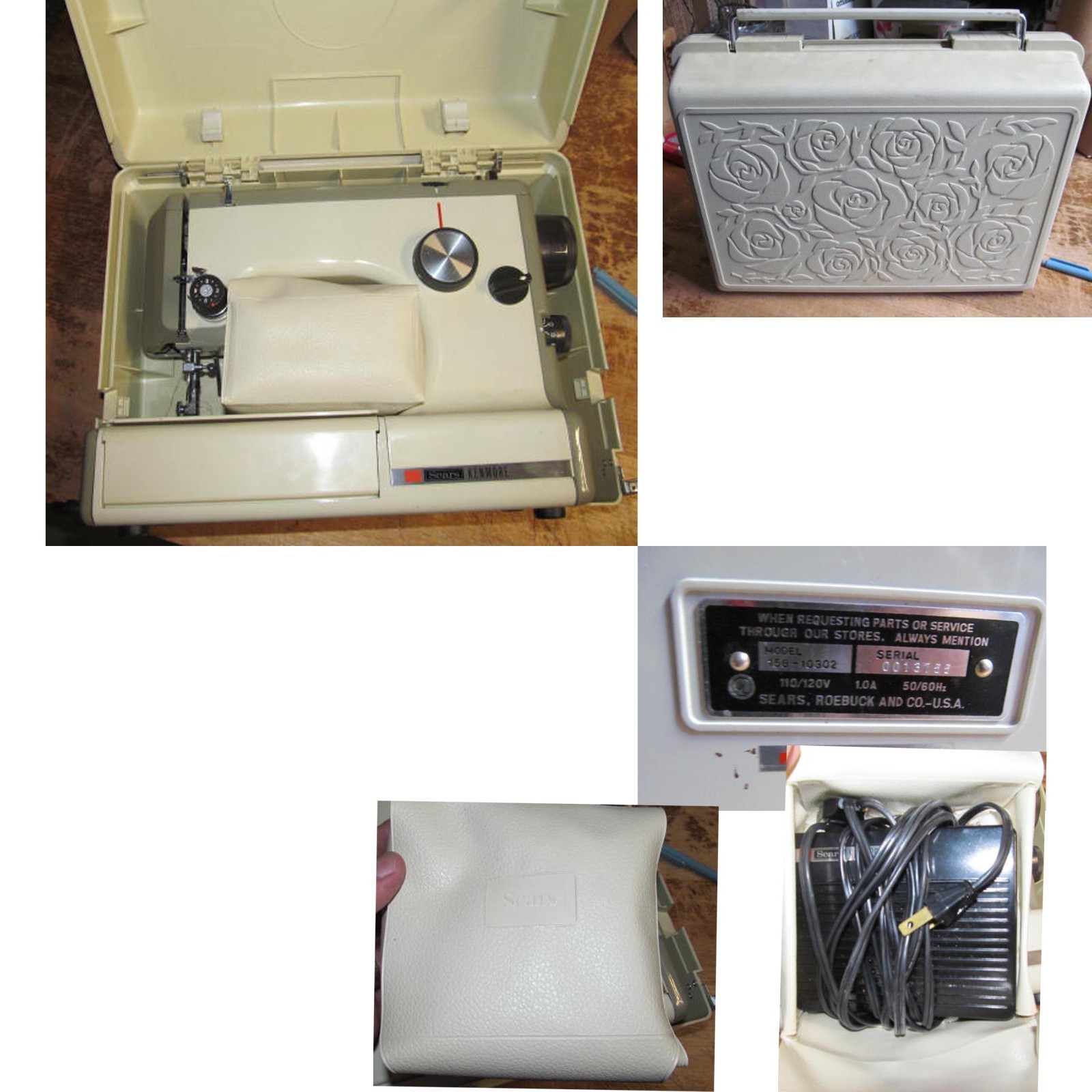 Vintage Sears Kenmore Portable Sewing Machine Model 158-10302 Clean and Works Vintage Sears Kenmore Portable Sewing Machine Model 158-10302 Clean and Works