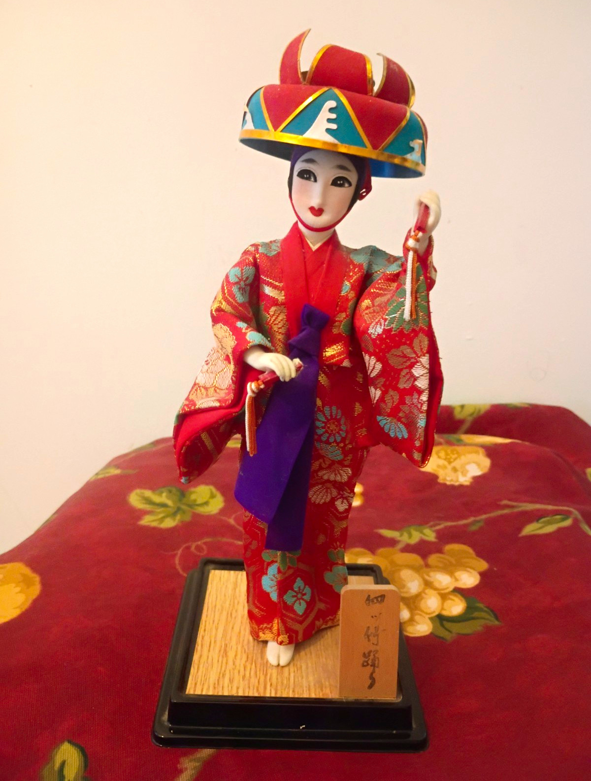 Traditional Japanese Ryukyu Dance Doll From Okinawa 1960s