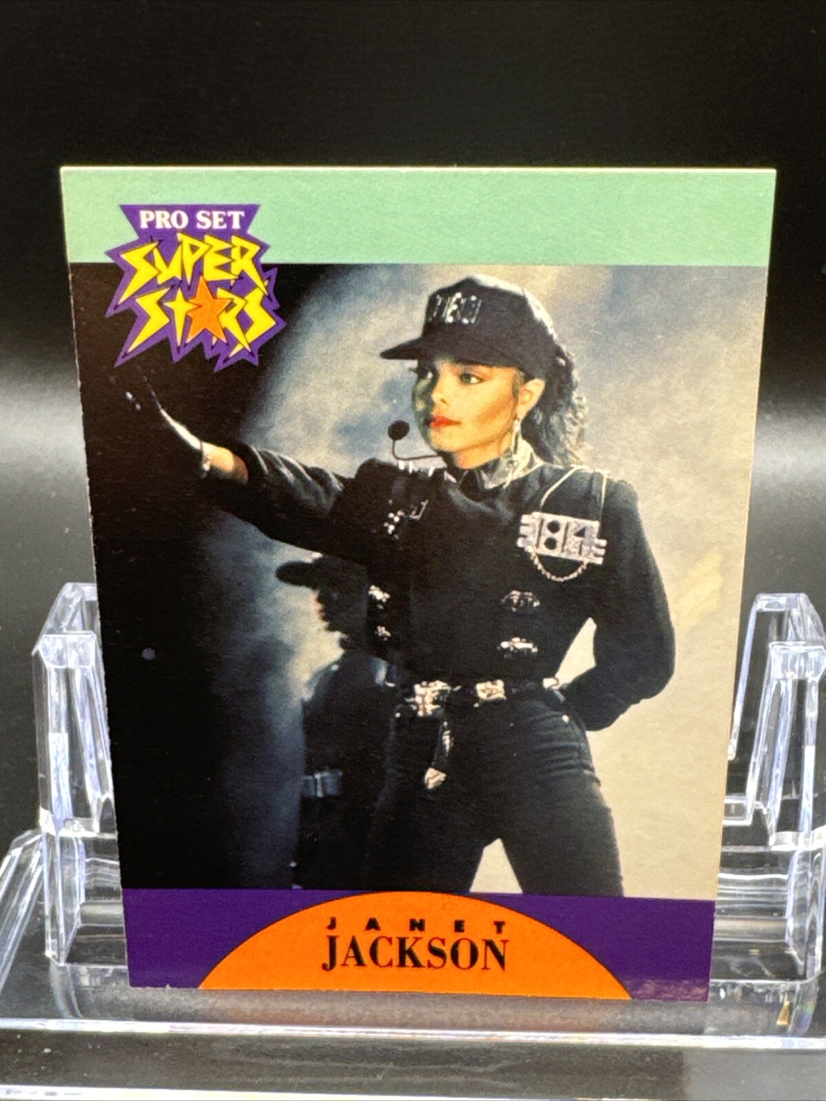 Janet Jackson 1990 Pro Set Super Stars #1 Promo Janet Jackson 1990 Pro Set Super Stars #1 Promo