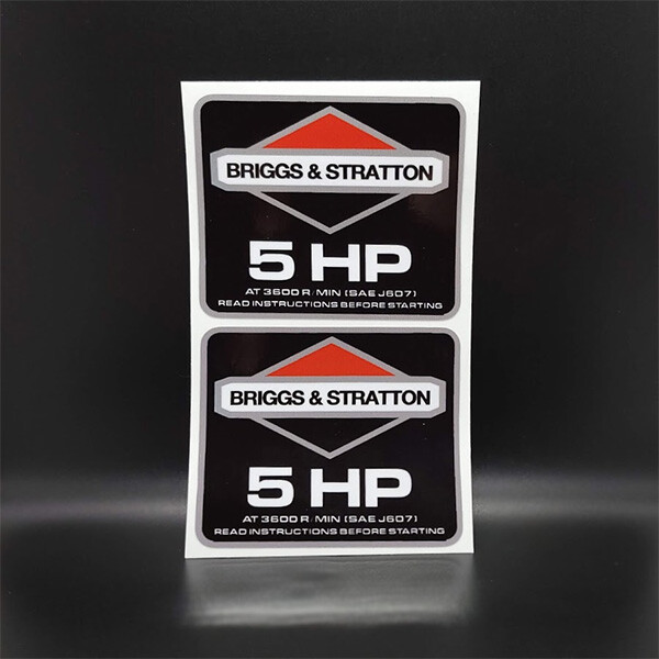 DECALS for BRIGGS & STRATTON 5 HP, Vinyl STICKERS for Mini Bike, Go Kart, Mower DECALS for BRIGGS & STRATTON 5 HP, Vinyl STICKERS for Mini Bike, Go Kart, Mower
