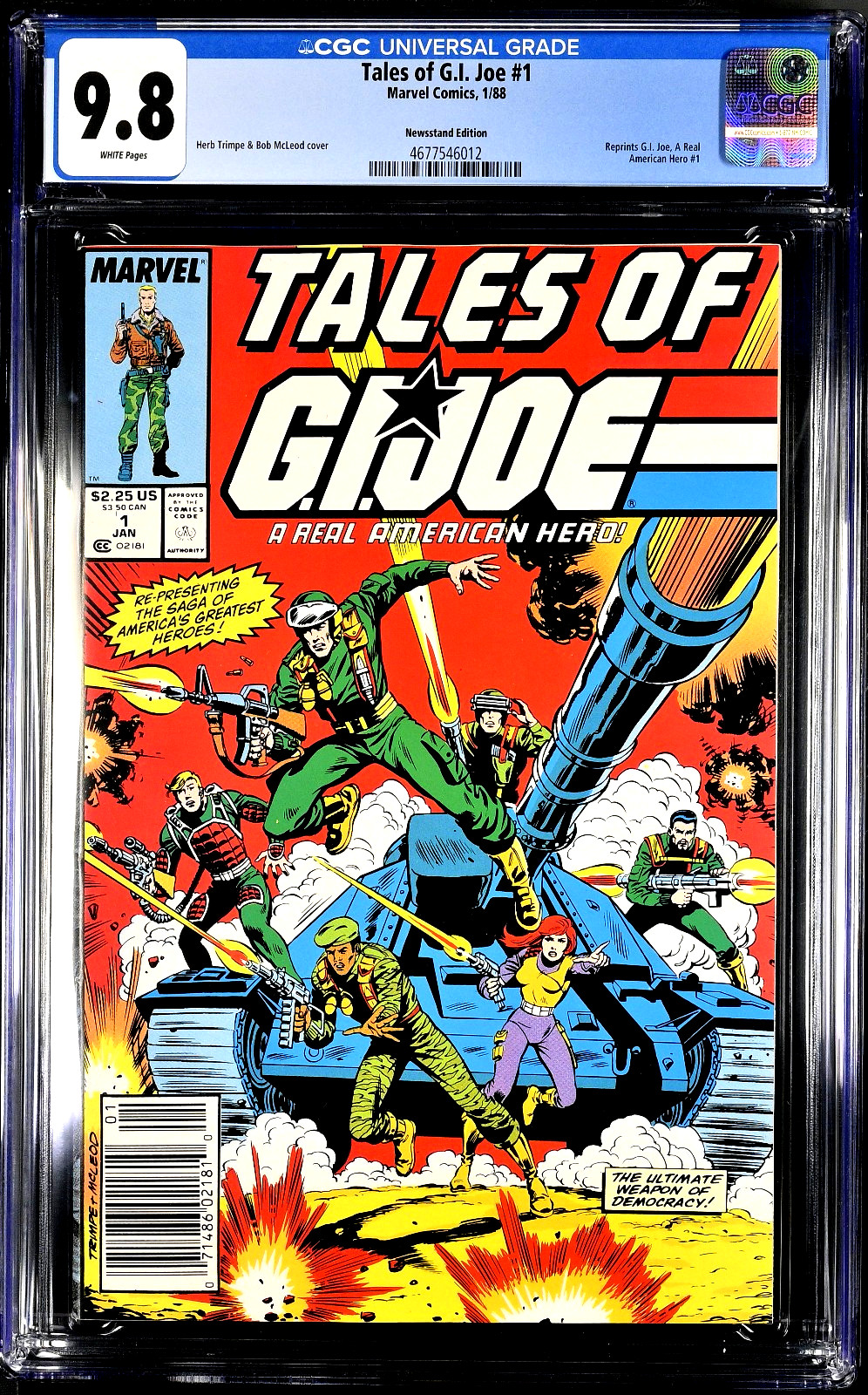 Tales of G.I. Joe #1 (1988) CGC 9.8 NM/MT Newsstand Edition RARE HTF (WTC/BT)