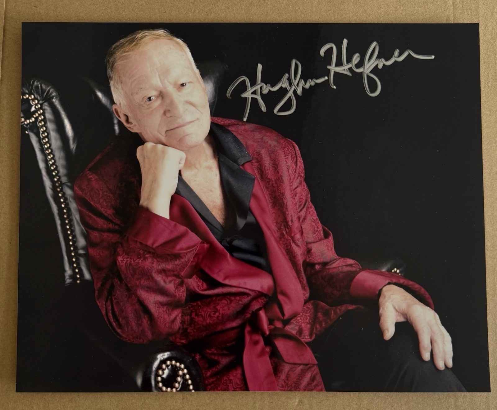 Hugh Hefner (died 2017) Playboy Magazine Founder Signed Autographed Photo BAS SR Hugh Hefner (died 2017) Playboy Magazine Founder Signed Autographed Photo BAS SR