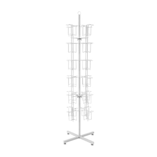 SSWBasics Rotating Greeting Card Rack - 48 Pocket - Overall Dimension: 65”H x