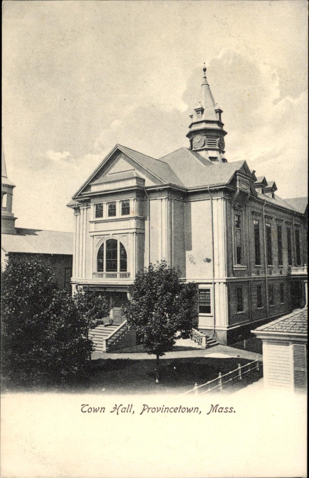 Provincetown MA Town Hall Provincetown Advocate c1900s-10s Vintage Postcard