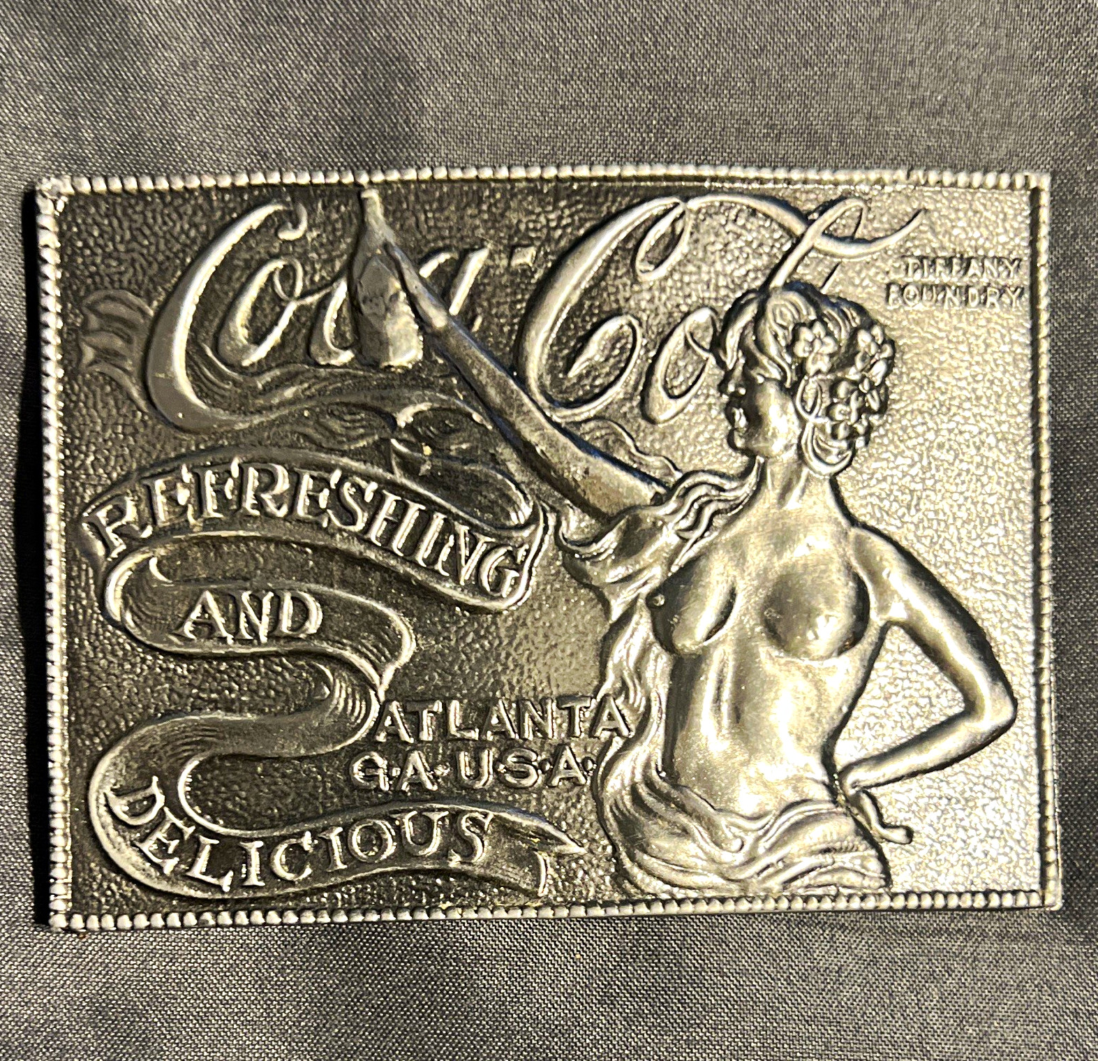 Coca-Cola Silver Belt Buckle \