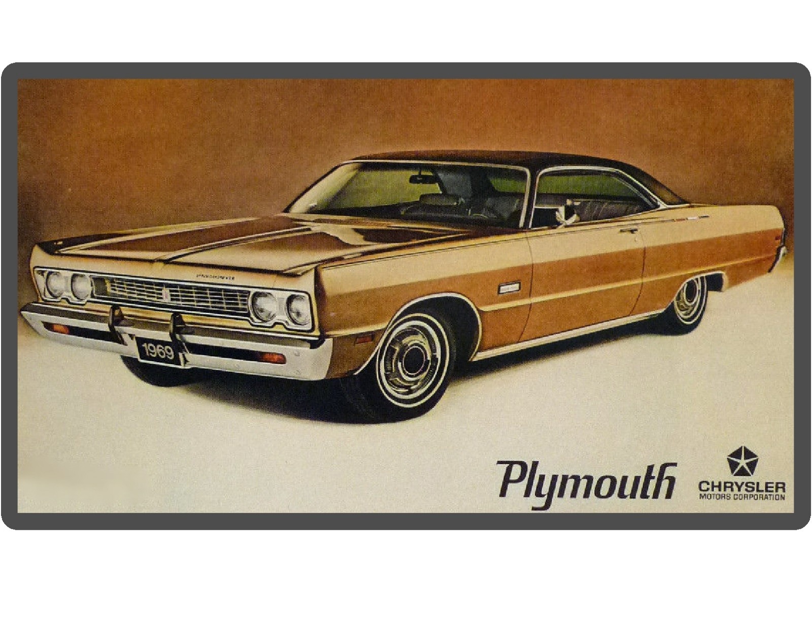 1969 Plymouth Fury Auto Car Refrigerator / Tool Box  Magnet