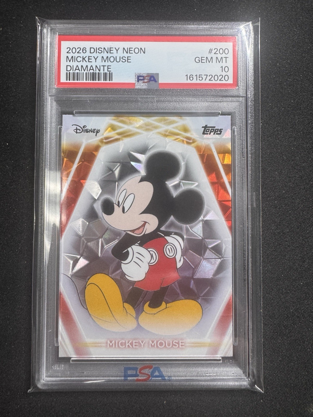 2026 Disney Neon Mickey Mouse Diamante Short Print - PSA 10 - Super Low Pop (3)