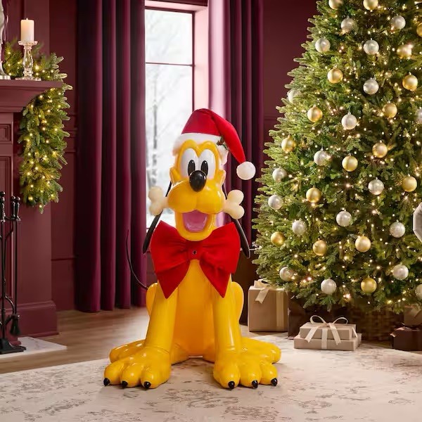 3.5 FT ANIMATED DISNEY'S PLUTO CHRISTMAS ANIMATRONIC PROP