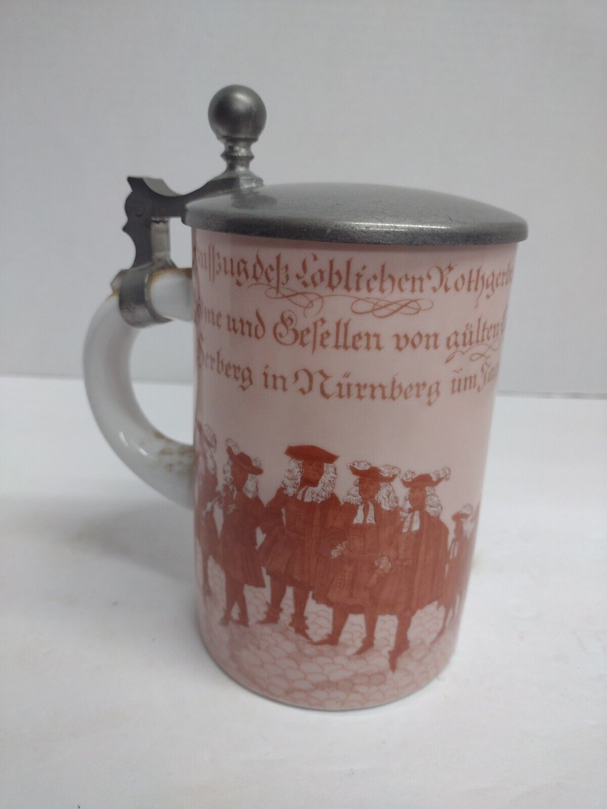 1960s Commemorative Beer Stein With Pewter Lid