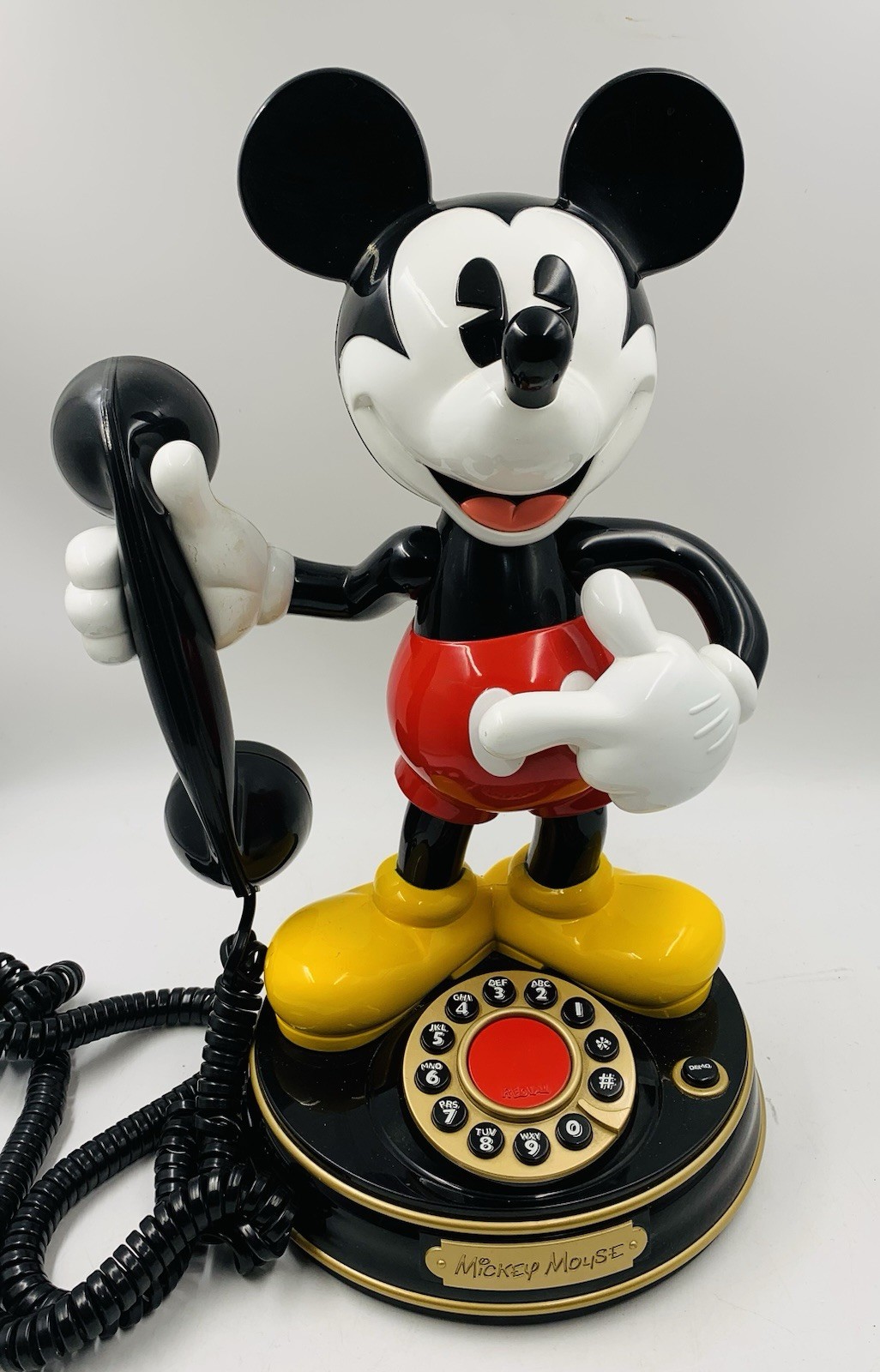Vintage 1997 Disney Mickey Mouse Animated Talking Telephone Telemania Home Phone
