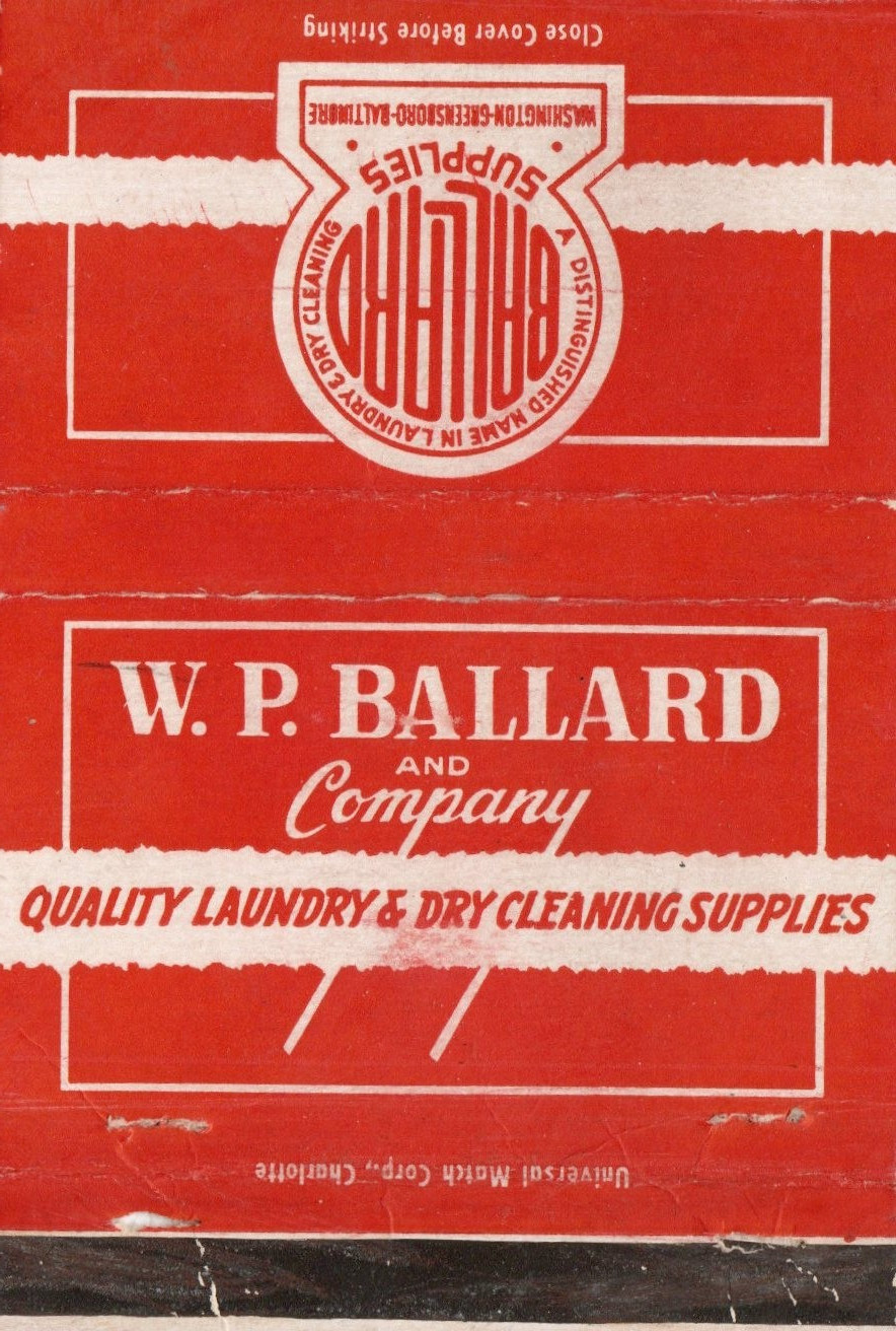 Vintage Matchcover W P Ballard & Company Qualuity Laundry & Dry Royal Flash Vintage Matchcover W P Ballard & Company Qualuity Laundry & Dry Royal Flash