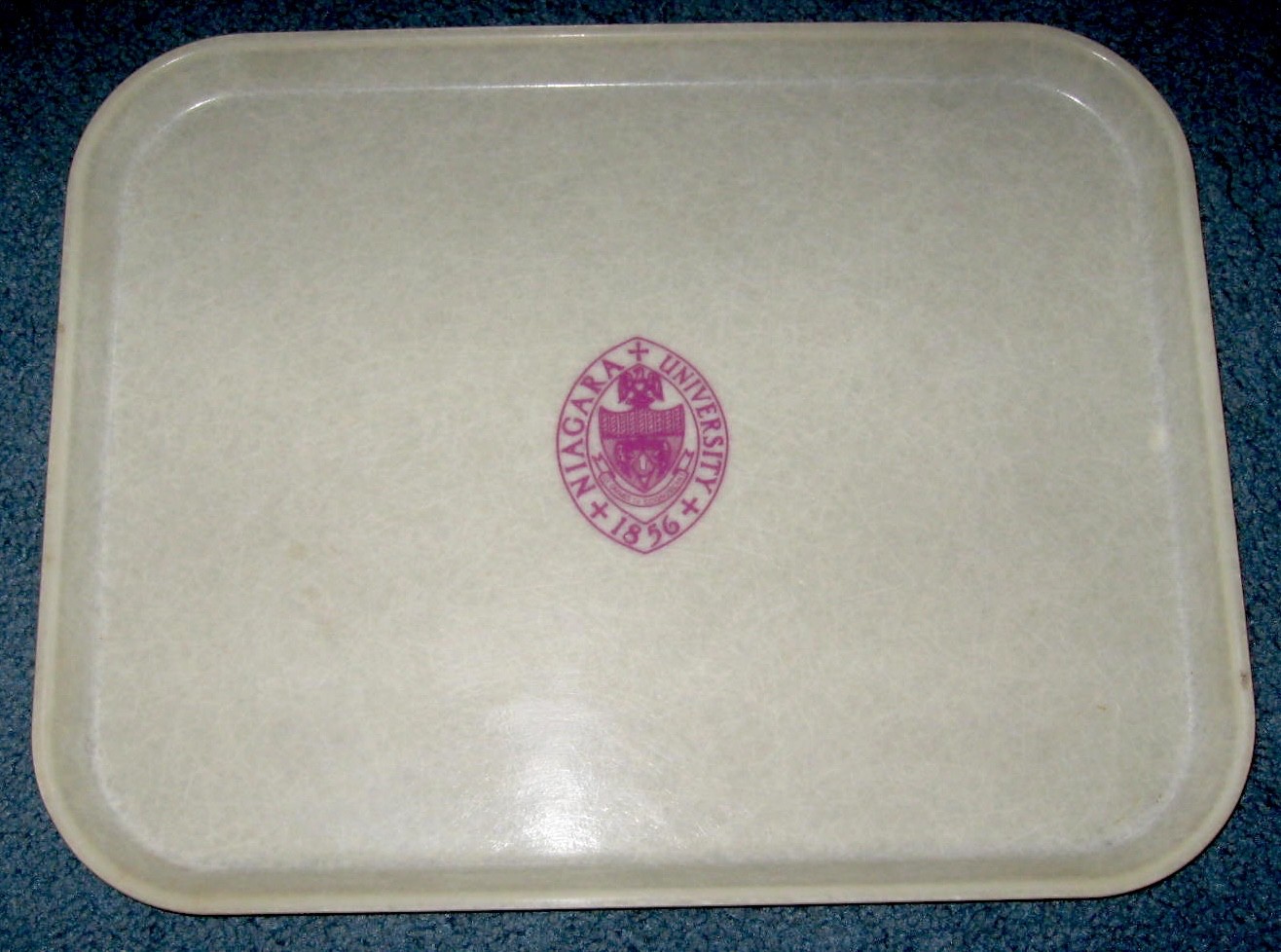 Vintage Niagara University Cafeteria Serving Tray With Etched Niagara Logo