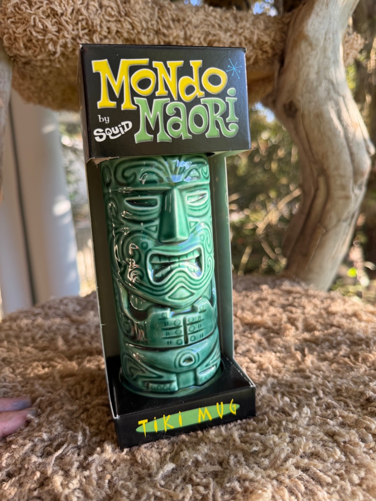Rare Green Tiki Farm Mondo Maori Tiki Mug by Squid